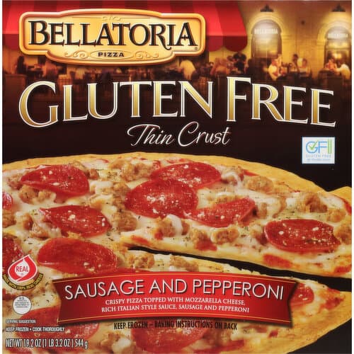 Bellatoria Pizza Gluten Free Thin Crust Sausage And Pepperoni