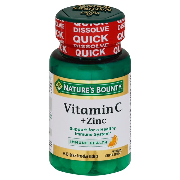 Nature'S Bounty Vitamin C, + Zinc, Quick Dissolve