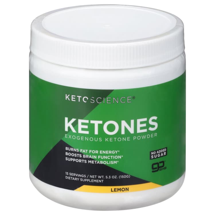 Ketoscience Ketone Powder, Exogenous, Ketones, Lemon