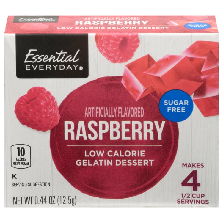 Essential Everyday Sugar Free Raspberry Gelatin Dessert