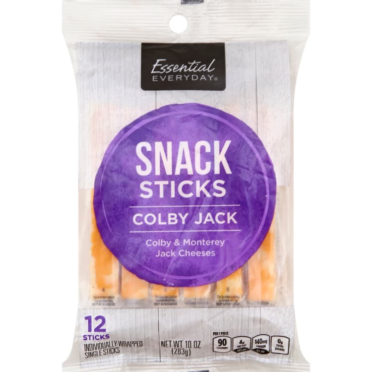 Essential Everyday Cheese, Colby Jack, Snack
