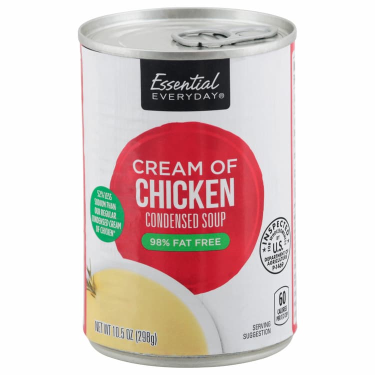 Essential Everyday Soup Cream Of Chicken Fat Free Reduced Sodium