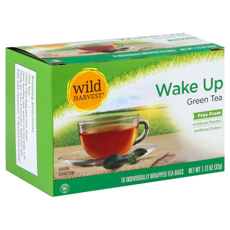 Wild Harvest Green Tea, Wake Up