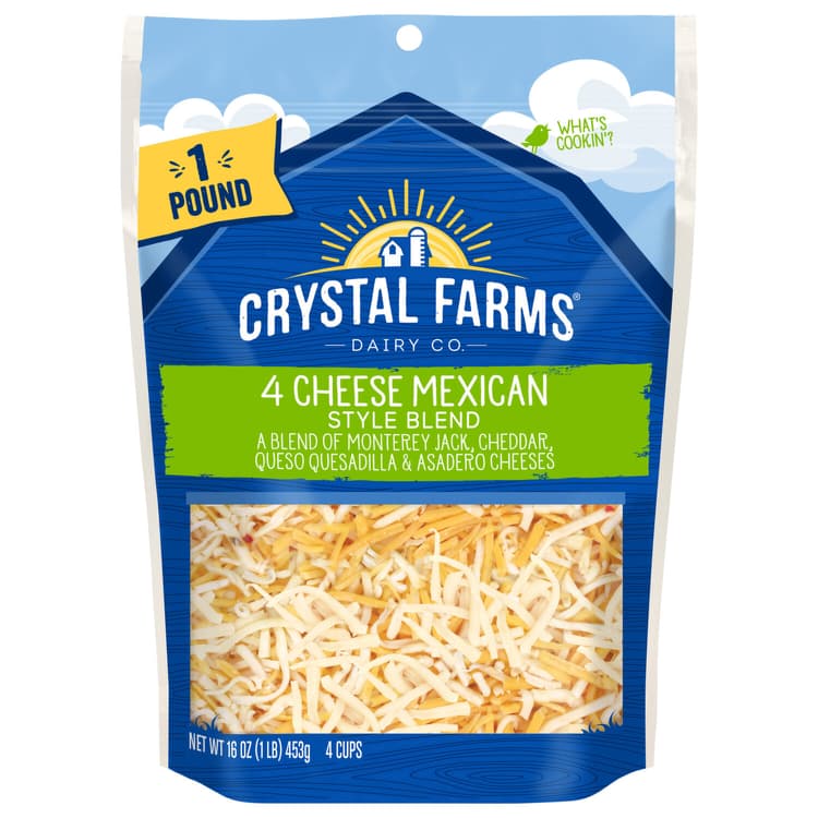 Crystal Farms Shredded Mexican 4 Cheese