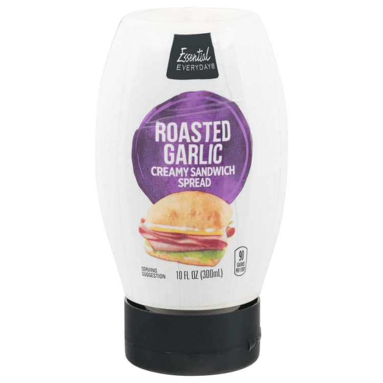 Essential Everyday Sandwich Spread Roasted Garlic Creamy Squeezable
