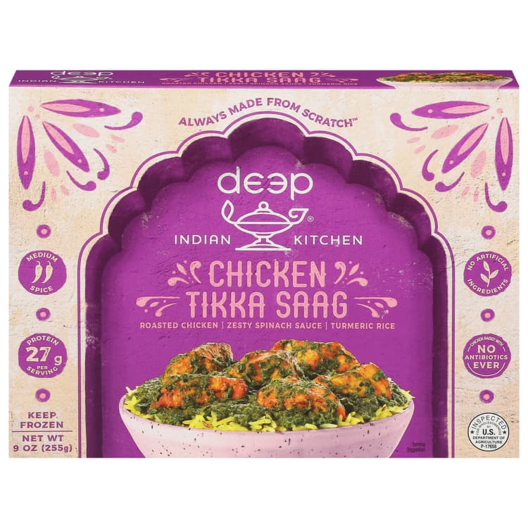 Deep Indian Kitchen Chicken Tandoori With Spinach Medium Spice