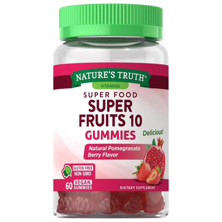 Nature'S Truth Super Fruits 10 Gummies, Natural Pomegranate Berry Flavor