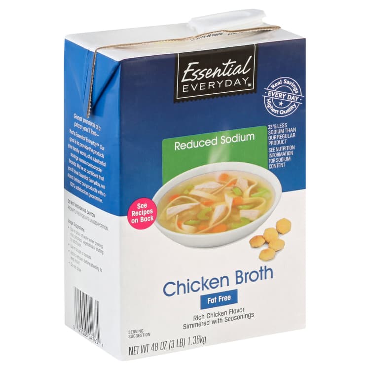 Essential Everyday Broth, Fat Free, Reduced Sodium, Chicken