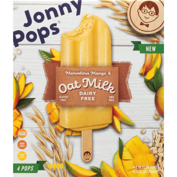 Jonnypops Pops, Marvelous Mango & Oatmilk, Dairy Free