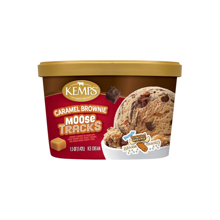 Kemps Caramel Brownie Moose Tracks Ice Cream