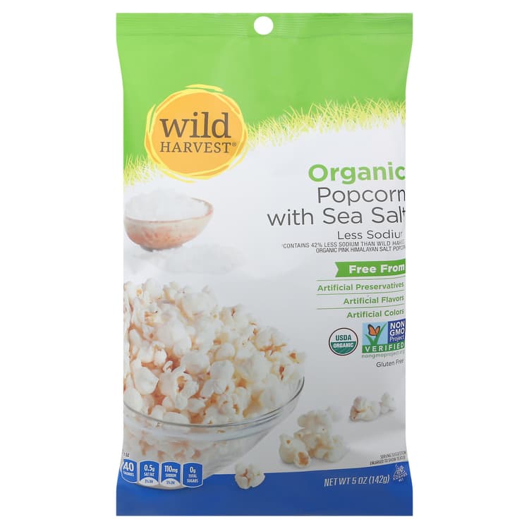 Wild Harvest Popcorn With Sea Salt, Organic