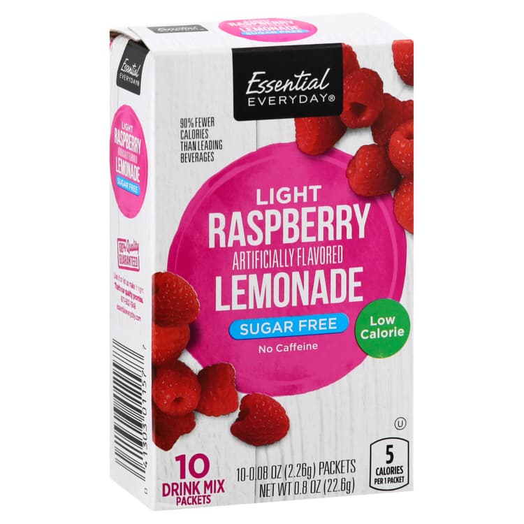Essential Everyday Drink Mix, Sugar Free, Raspberry Lemonade, Light