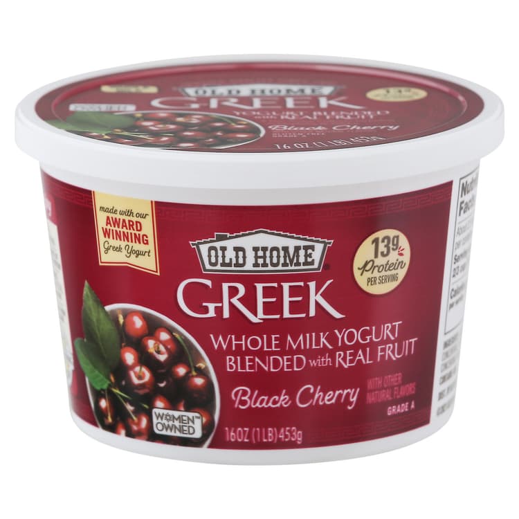 Old Home Yogurt, Greek, Black Cherry