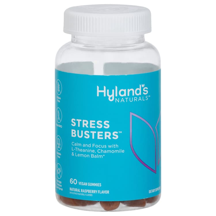 Hyland'S Naturals Natural Raspberry Flavor Stress Busters 60 Gummies