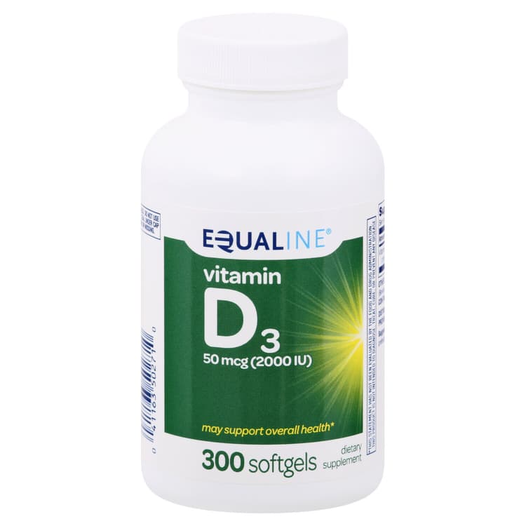 Equaline Vitamin D3, 50 Mcg, Softgels