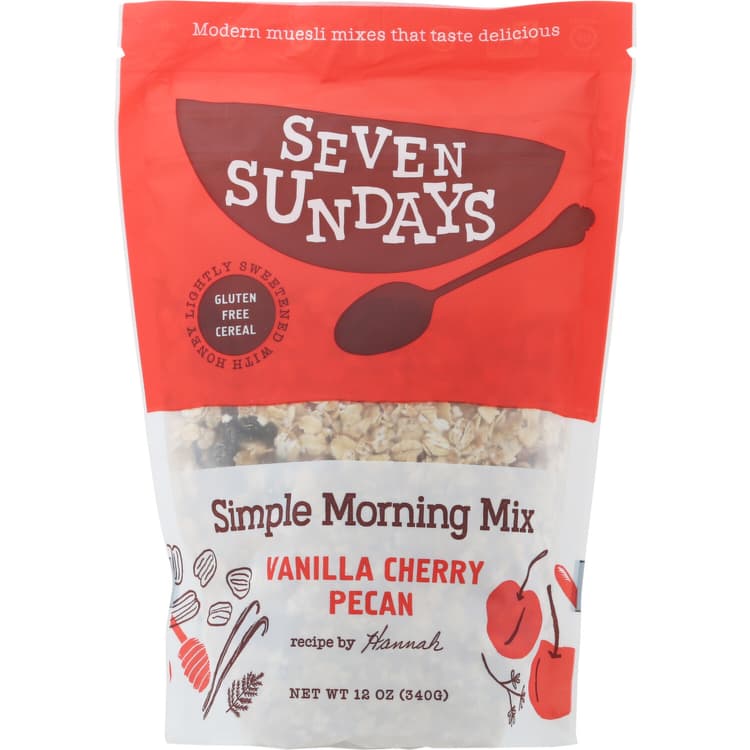 Seven Sundays Cereal, Vanilla Cherry Pecan, Simple Morning Mix
