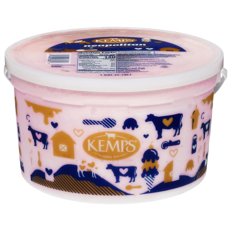 Kemps Family Size Neapolitan Reduced Fat Ice Cream
