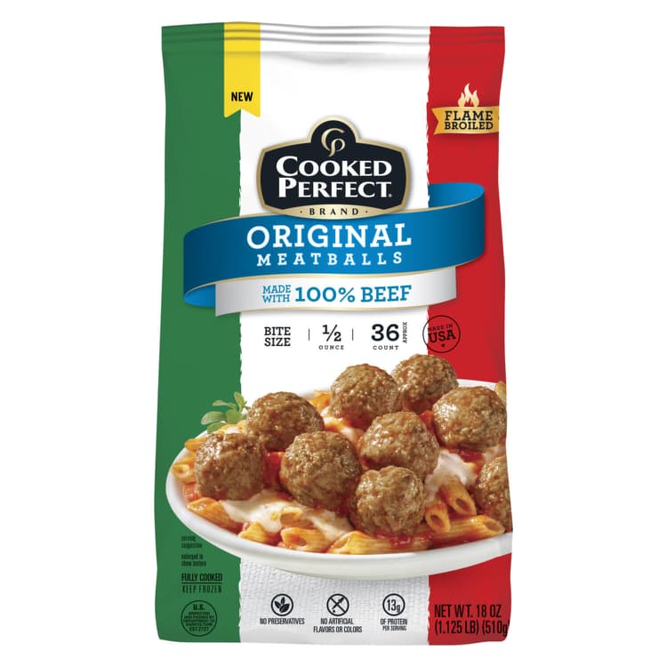 Cooked Perfect Original All Beef Meatballs