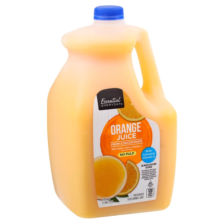 Essential Everyday Juice, Orange, No Pulp With Calcium & Vitamin D