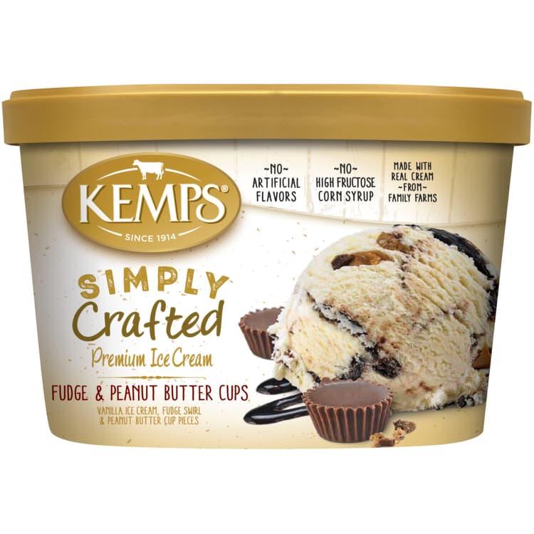Kemps Ice Cream, Fudge & Peanut Butter