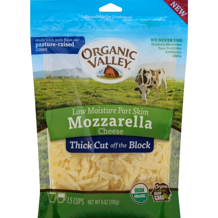 Organic Valley Low Moisture Part Skim Mozzarella Cheese