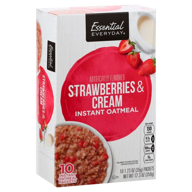 Essential Everyday Instant Oatmeal Strawberry Cream