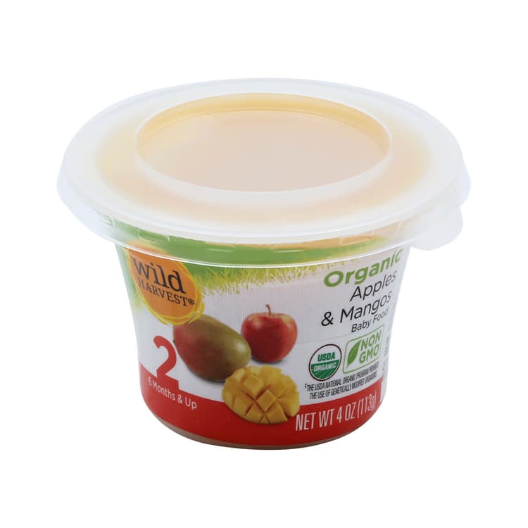 Wild Harvest Baby Food, Organic, Apples & Mangos, 2 (6 Months & Up