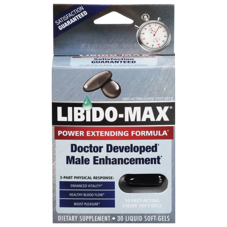 Libido-Max Power Extending Formula Dietary Supplement Fast-Acting Liquid Soft-Gels