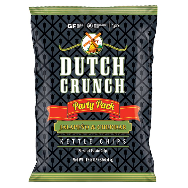 Dutch Crunch Kettle Chips, Jalapeno & Cheddar, Party