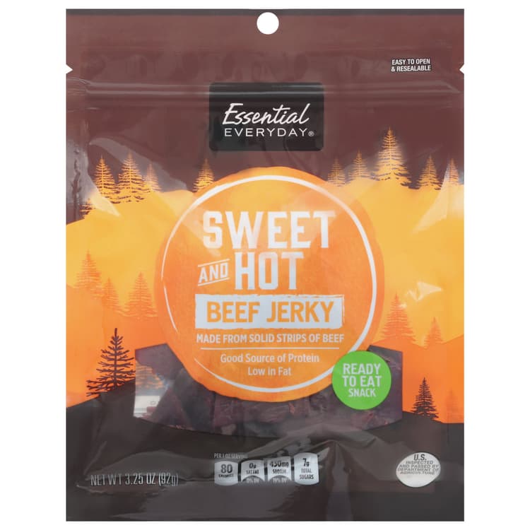 Essential Everyday Beef Jerky, Sweet And Hot