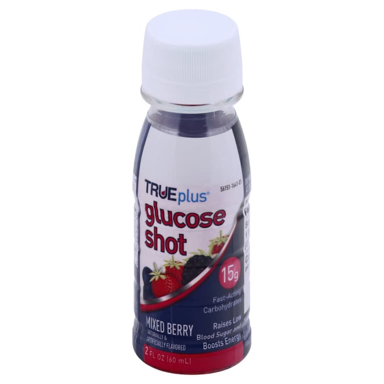 Trueplus Glucose Shot, Mixed Berry