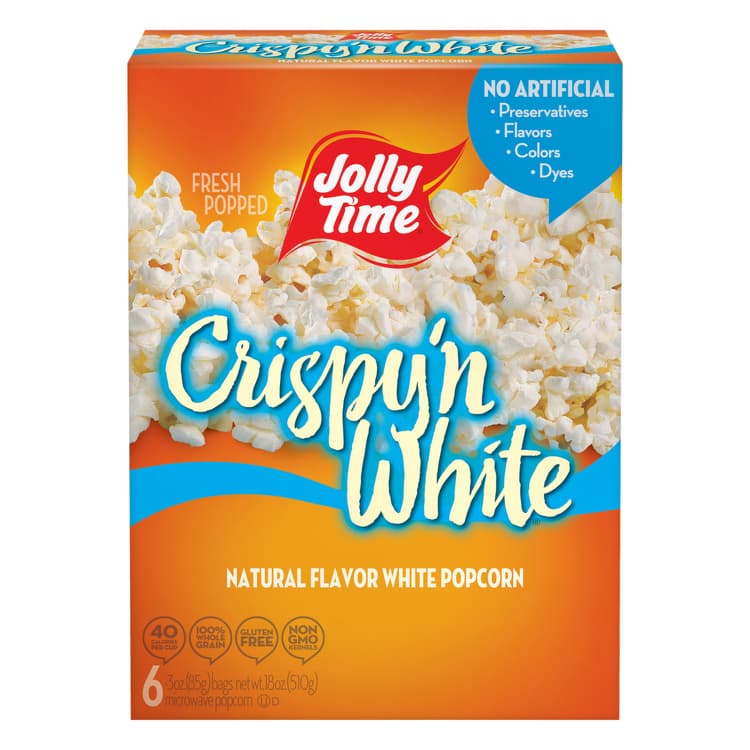 Jolly Time Crispy 'N White Microwave Popcorn