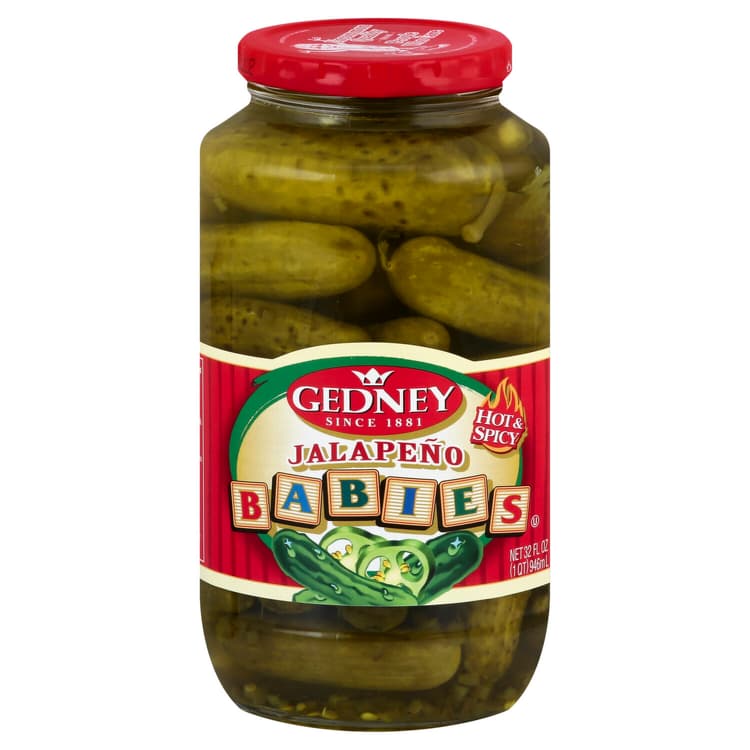 Gedney Pickles, Jalapeno, Hot & Spicy, Babies