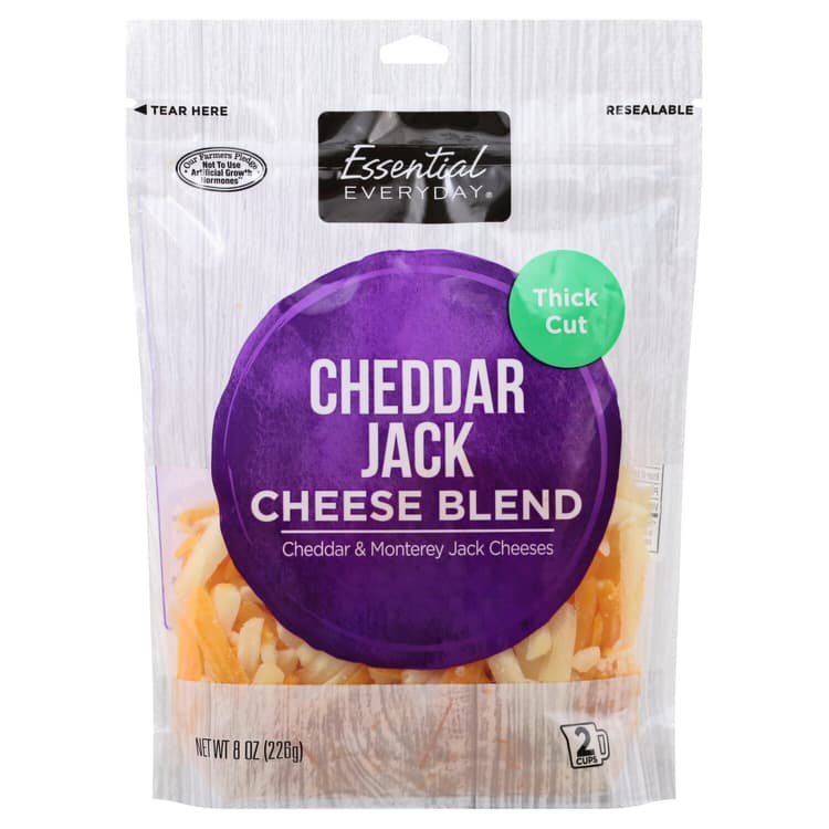 Essential Everyday Thick Cut Cheddar Jack Cheese Blend