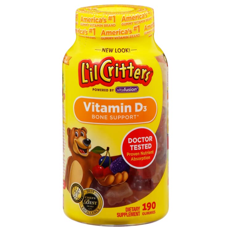 L'Il Critters Vitamin D3 Bone Support Gummy Bears