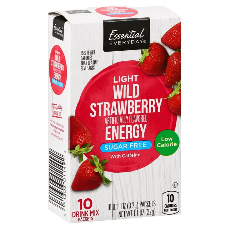 Essential Everyday Drink Mix, Sugar Free, Wild Strawberry Energy, Light