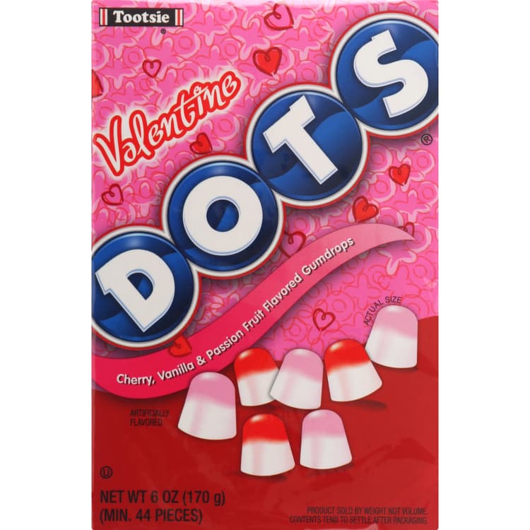 Dots Gumdrops, Cherry, Vanilla, Passion Fruit, Valentine