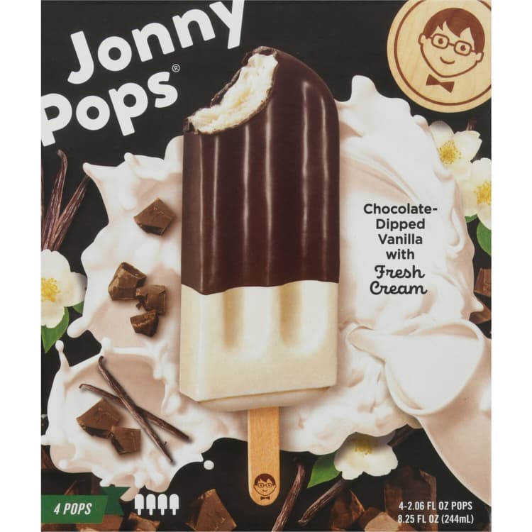 Jonny Pops Chocolate-Dipped Vanilla 4- Oz Wrapper