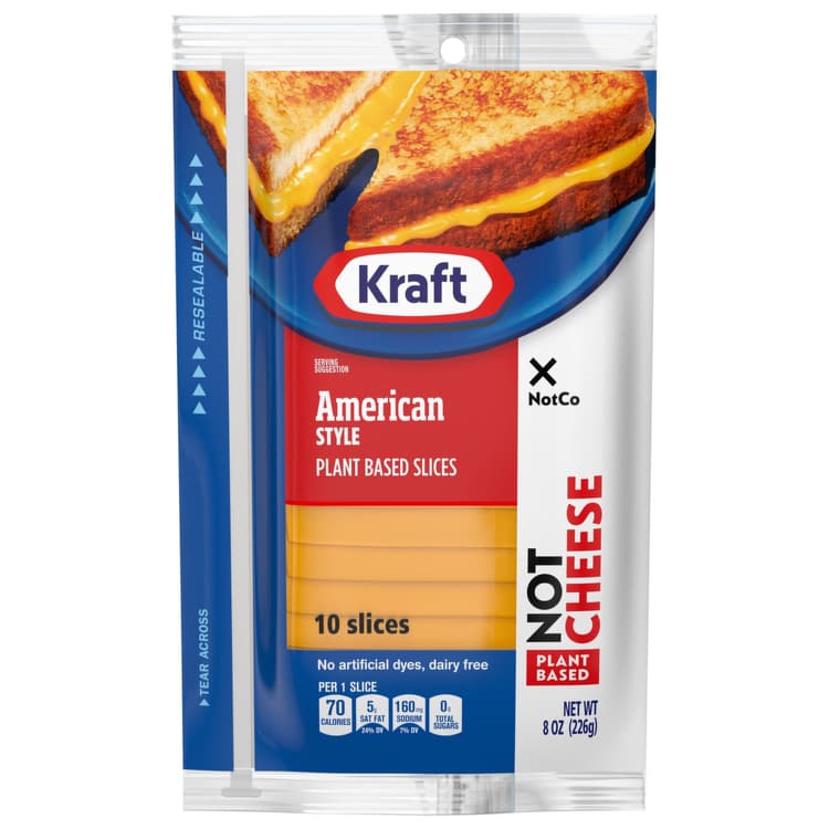 Kraft Cheese Slices, American Style, Plant Based