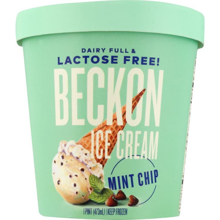 Beckon Ice Cream, Lactose Free, Mint Chip