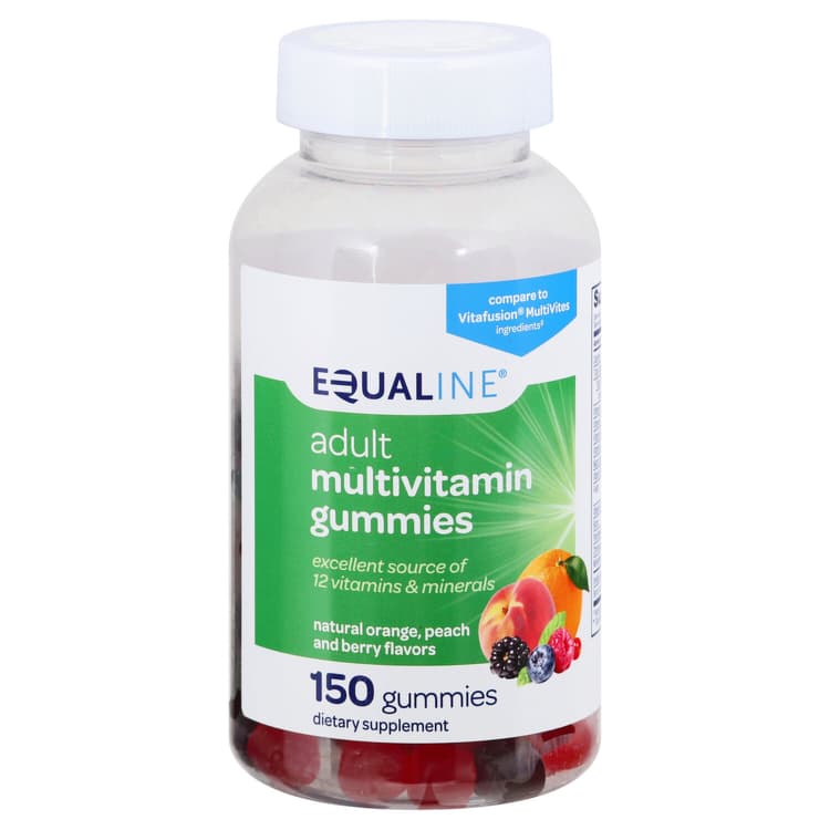 Equaline Multivitamin, Adult, Natural Orange, Peach And Berry Flavors, Gummies