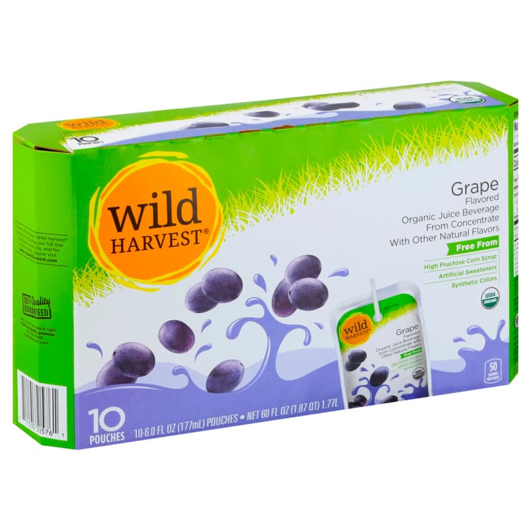Wild Harvest Juice Beverage, Organic, Grape Flavored
