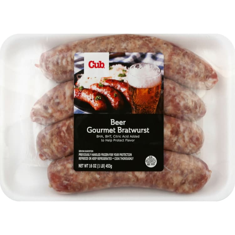 Cub Bratwurst, Gourmet, Beer