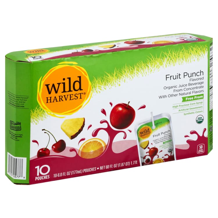 Wild Harvest Orange Juice Beverage, Organic, Fruit Punch Flavored