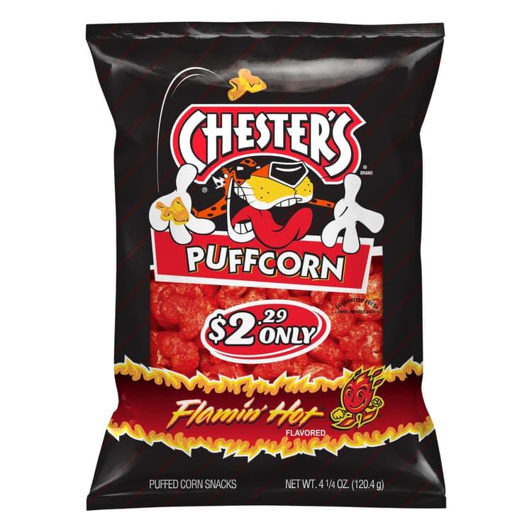 Chester'S Puffed Corn, Flamin' Hot Flavored
