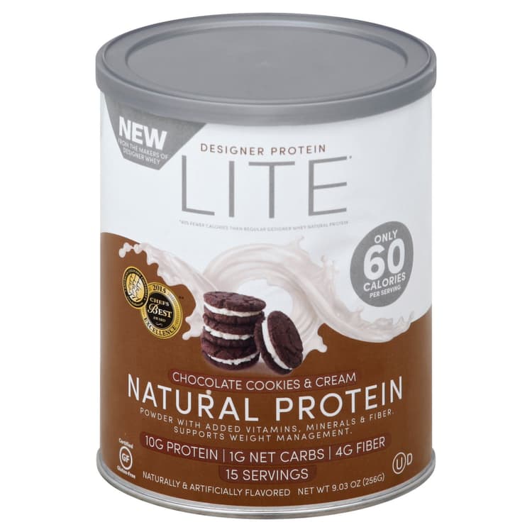 Designer Protein Lite Protein Chocolate Cookies & Cream Protein Powder