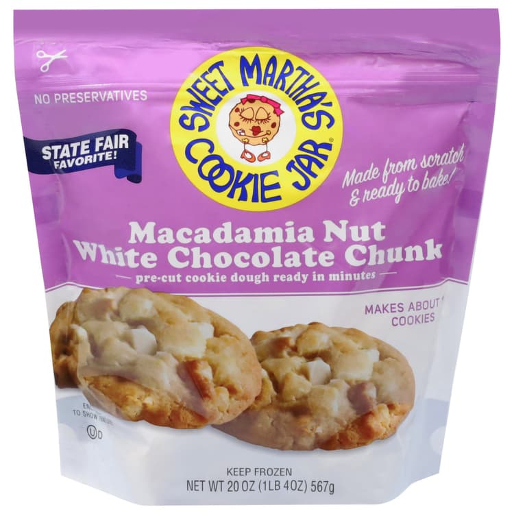 Sweet Martha'S Cookie Jar Cookie Dough, Macadamia Nut White Chocolate Chunk