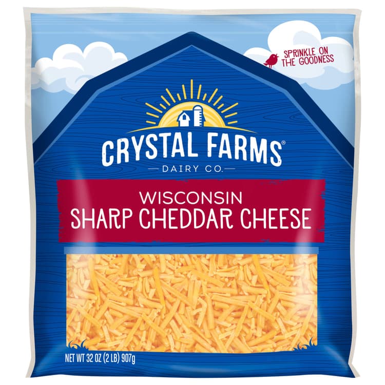 Crystal Farms All Natural Shredded Sharp Cheddar Cheese