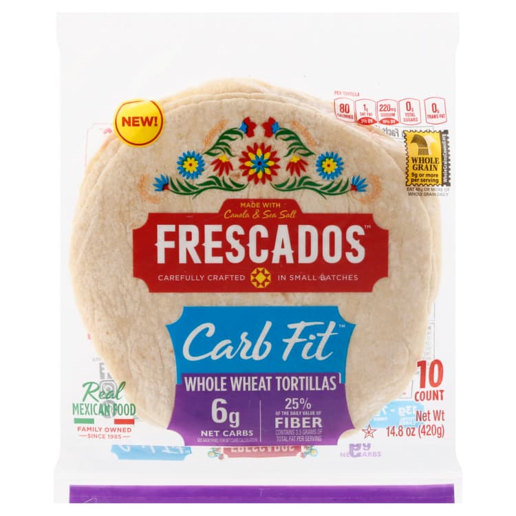 Frescados Carb Fit Tortillas, Whole Wheat