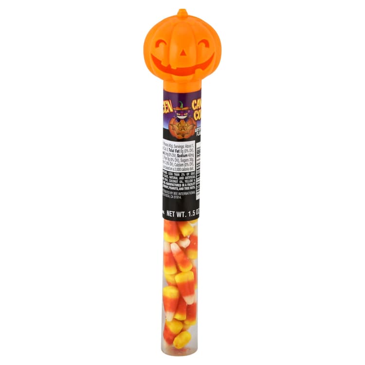 Pumpkin Tubes With Candy Corn